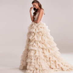 Tiered Layer Ruffle Prom Dress