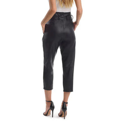 Timeless Handmade Women's Black Leather Trousers