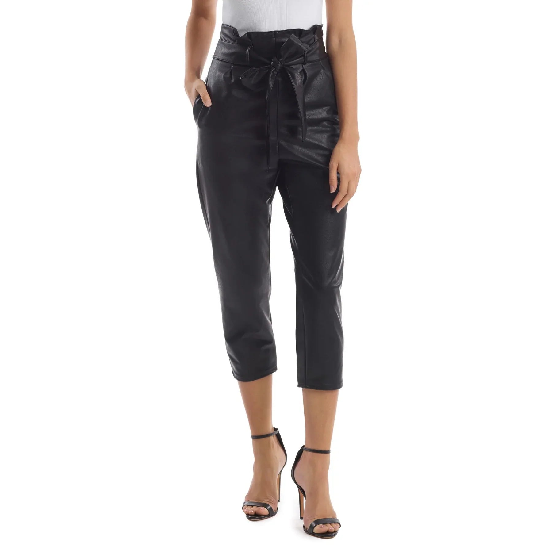 Timeless Handmade Women's Black Leather Trousers