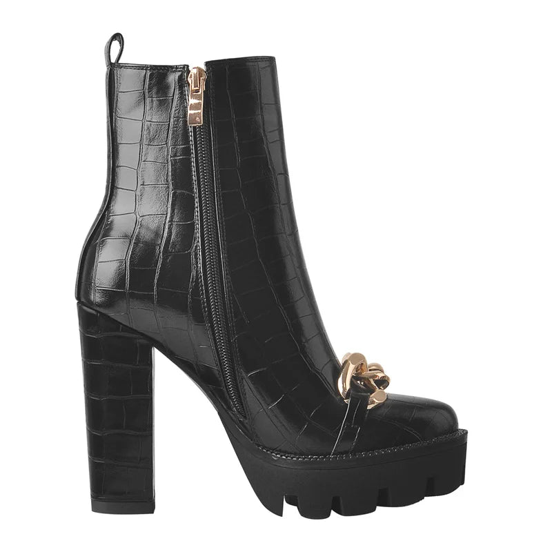 Matte Black Ankle Boots