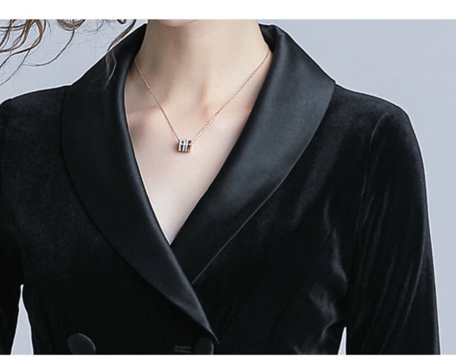 Velvet Blazer Cocktail & Party Pencil Dress