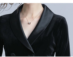 Velvet Blazer Cocktail & Party Pencil Dress