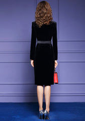 Velvet Blazer Cocktail & Party Pencil Dress