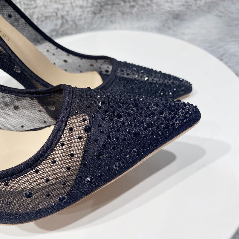 Vionenet Sparkling Mesh Heel Shoes