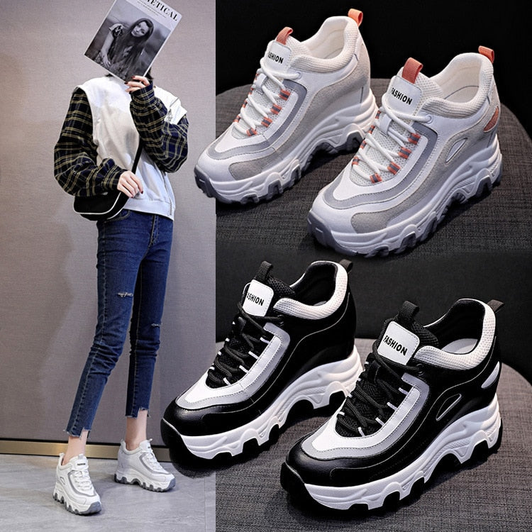 Wedge Platform Hidden Heel Women's Chunky Sneakers