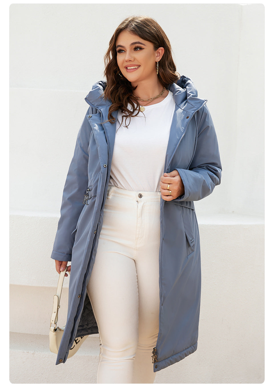 Windproof Warm Thin Cotton Woman's Parka Coat