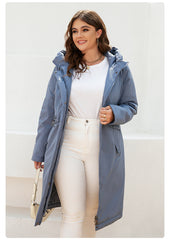 Windproof Warm Thin Cotton Woman's Parka Coat