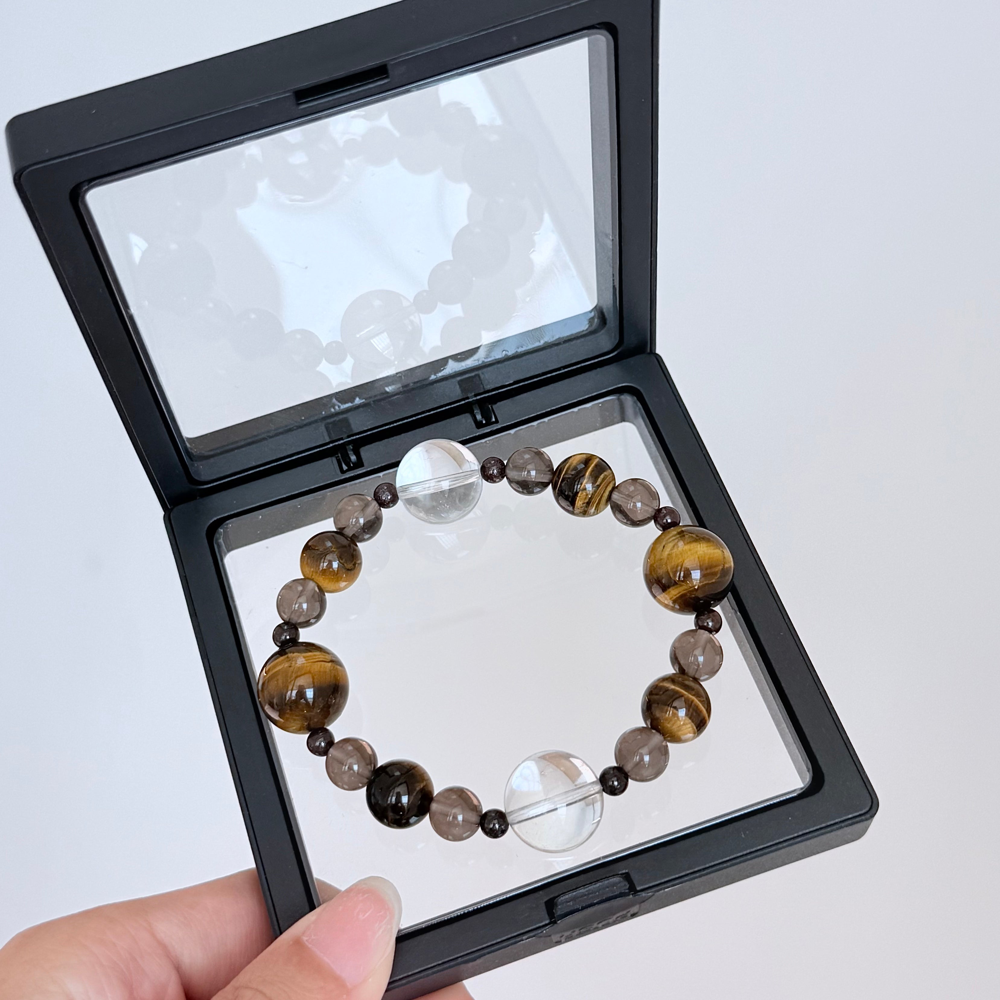 Tiger’s Eye & Smoky Quartz Protection Bracelet