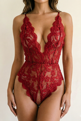 Backless Lace See-through One piece Lingerie