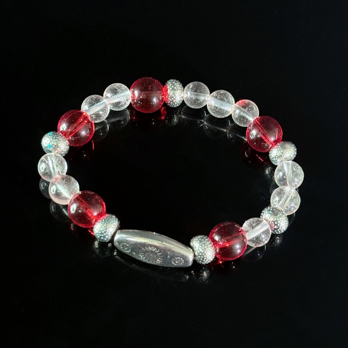 Aries Crystal Bracelet – Red Quartz & Clear Quartz Healing Bracelet