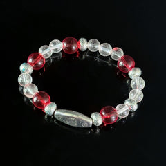 Aries Crystal Bracelet – Red Quartz & Clear Quartz Healing Bracelet