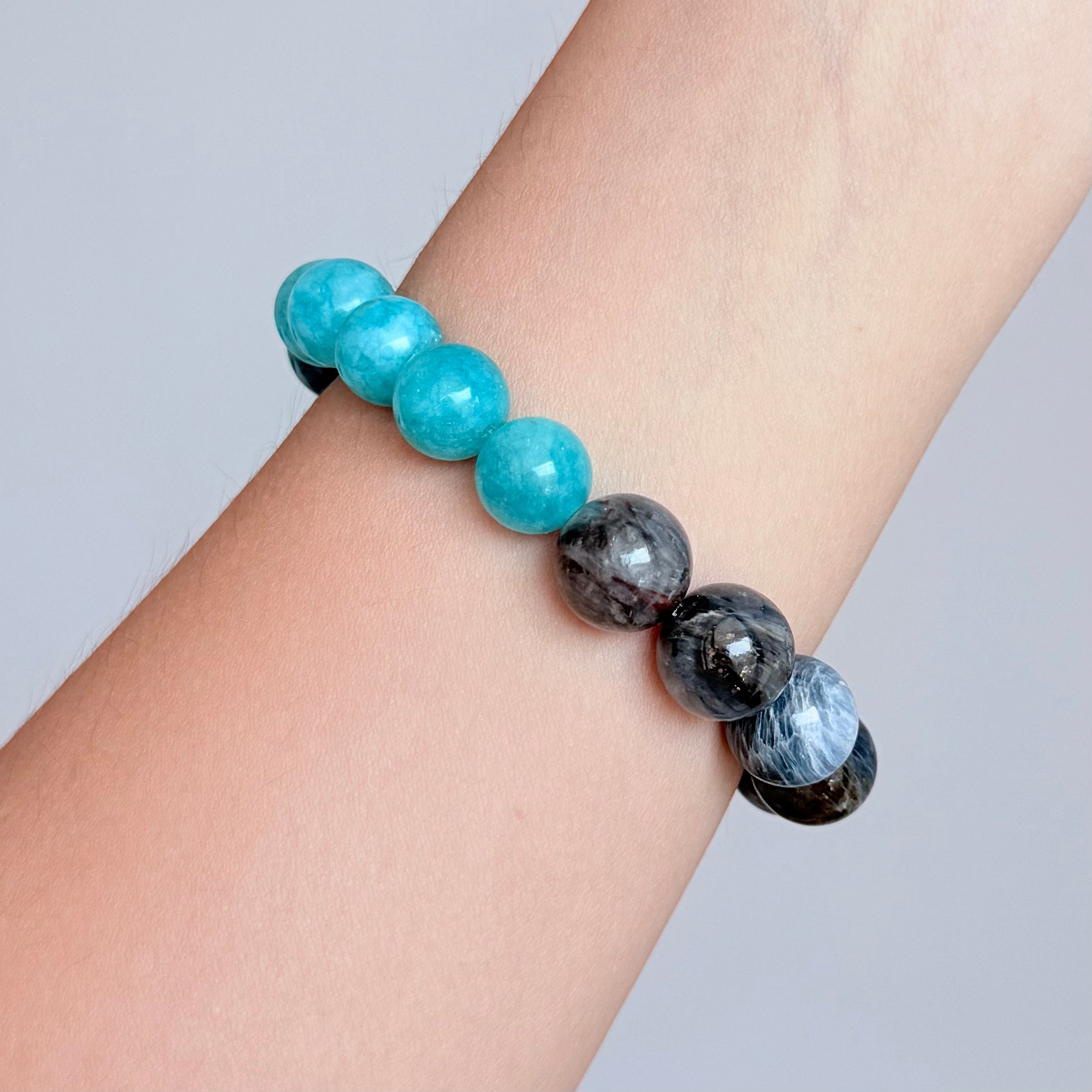 Blue Apatite & Sodalite Crystal Bracelet