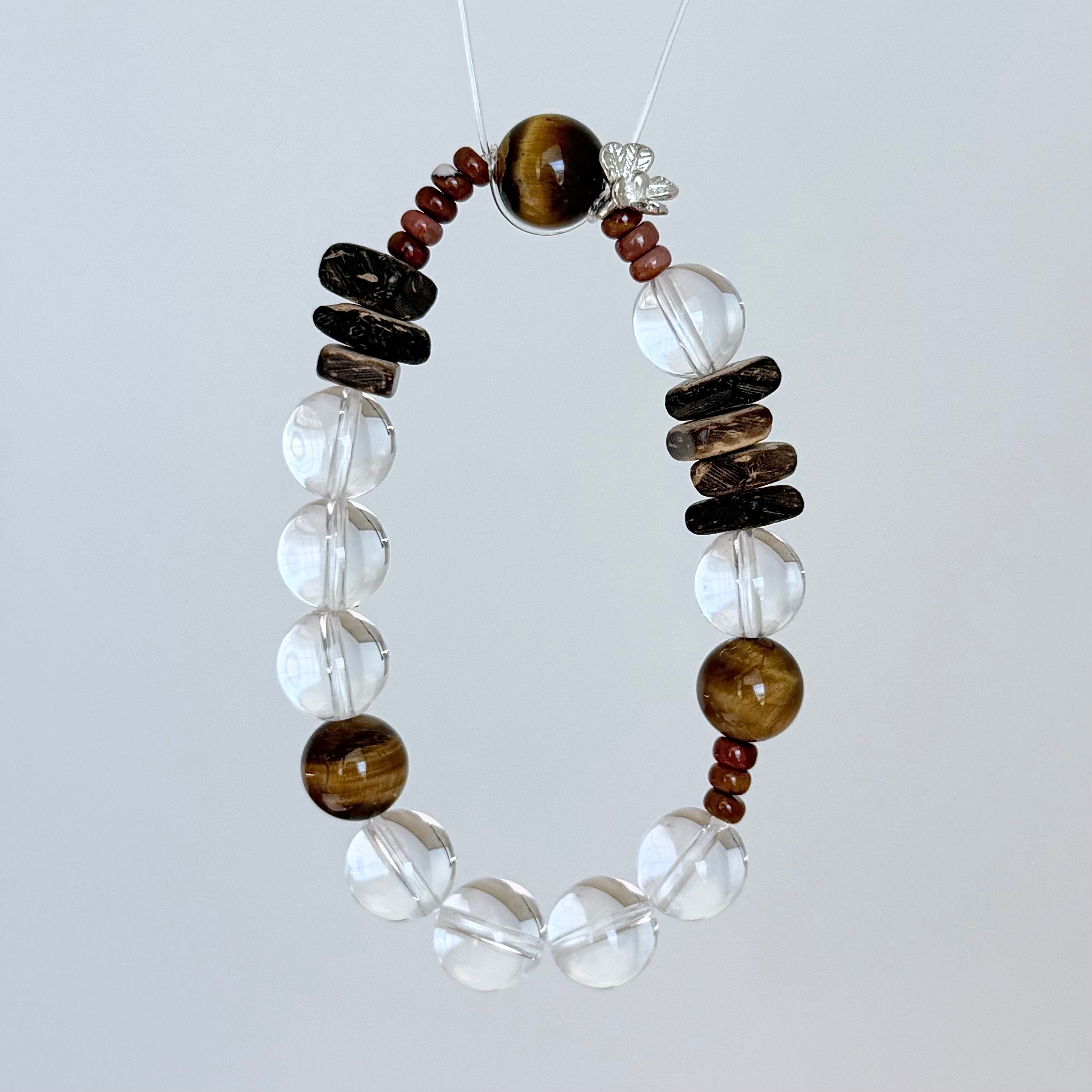 Clear Quartz & Tiger’s Eye Protection Bracelet