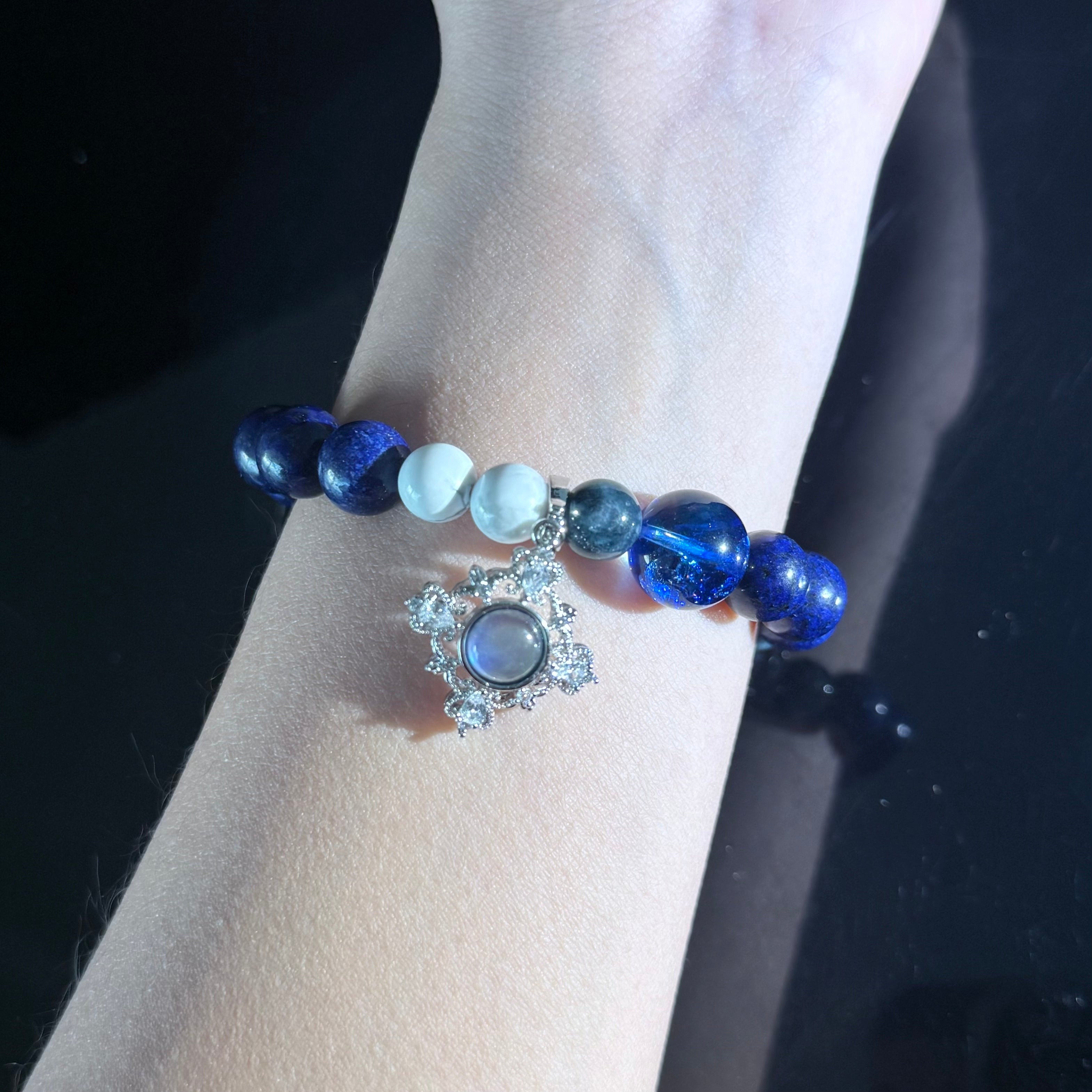 Aquarius Crystal Bracelet – Lapis Lazuli & Turquoise Zodiac Healing Bracelet