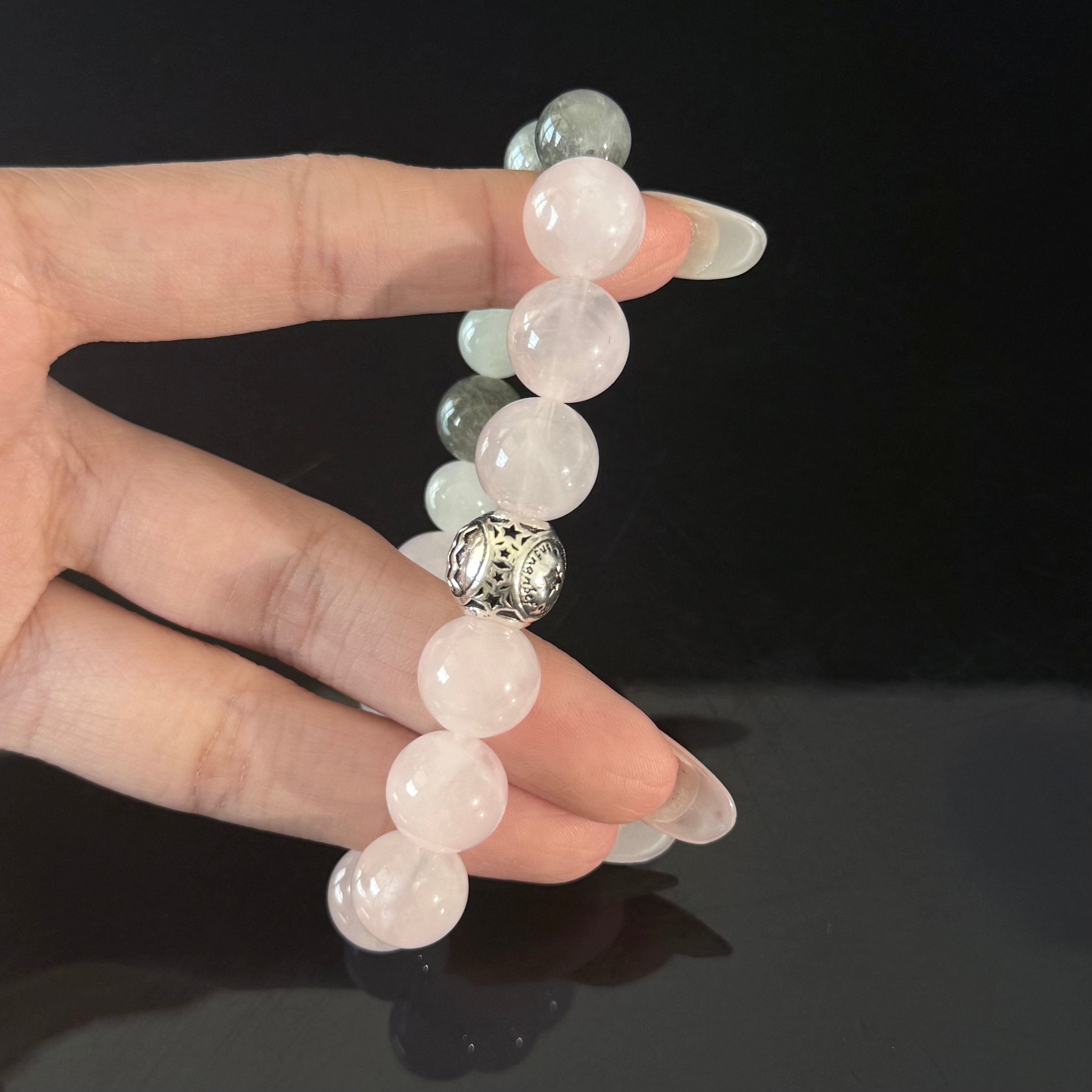 Rose Quartz Love Healing Bracelet with Moonstone & Labradorite