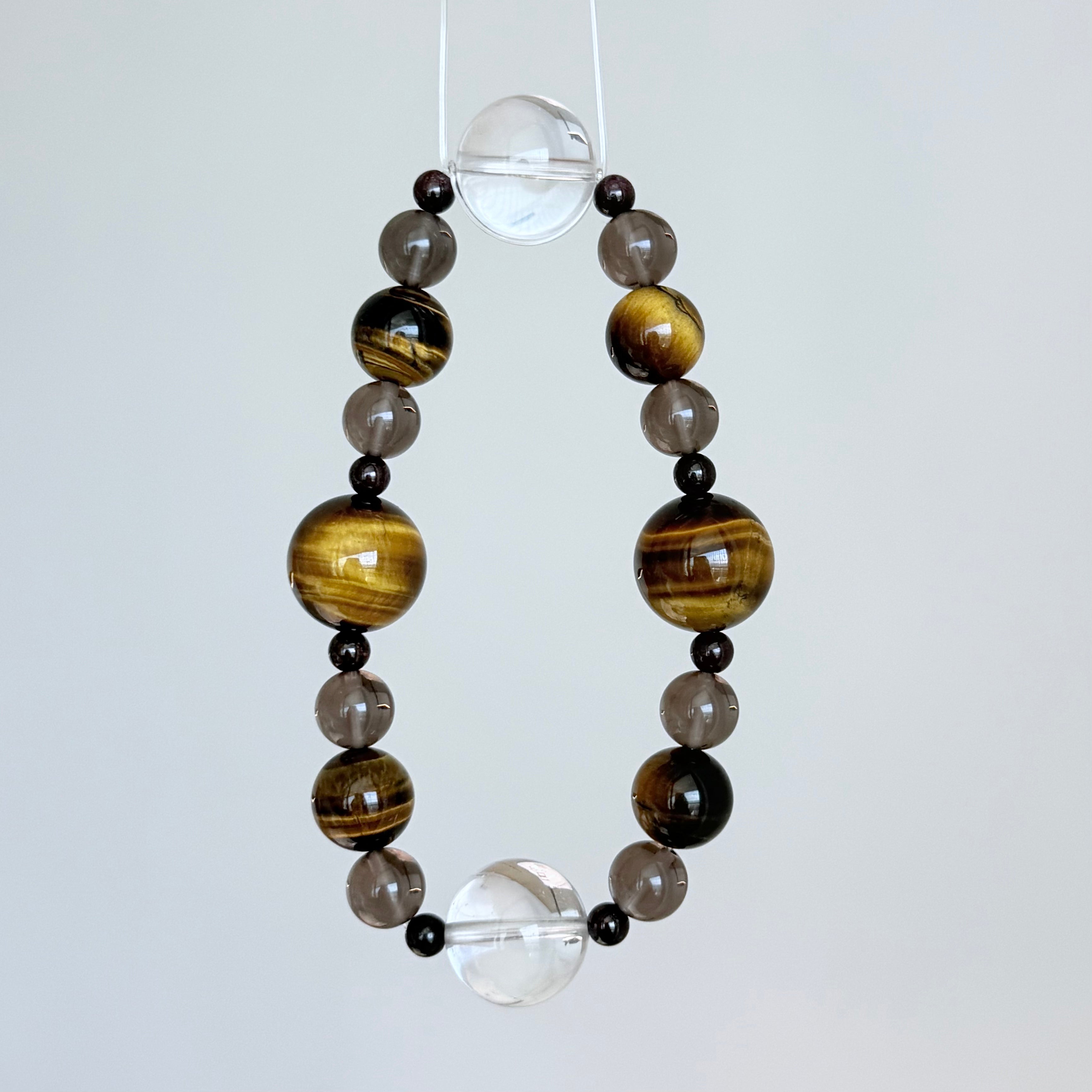 Tiger’s Eye & Smoky Quartz Protection Bracelet