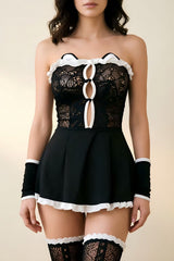 Lace See-Though Cat Maid Costume Set