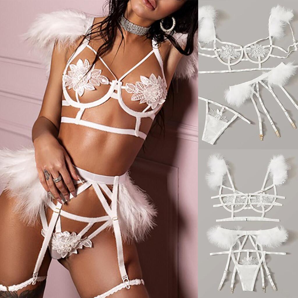 Feather Strap Stitching Three-Piece Set