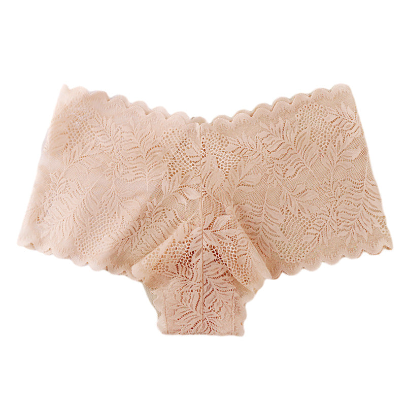 Alluring Breathable Lace Briefs Featuring Mid-Rise V-Shape Design