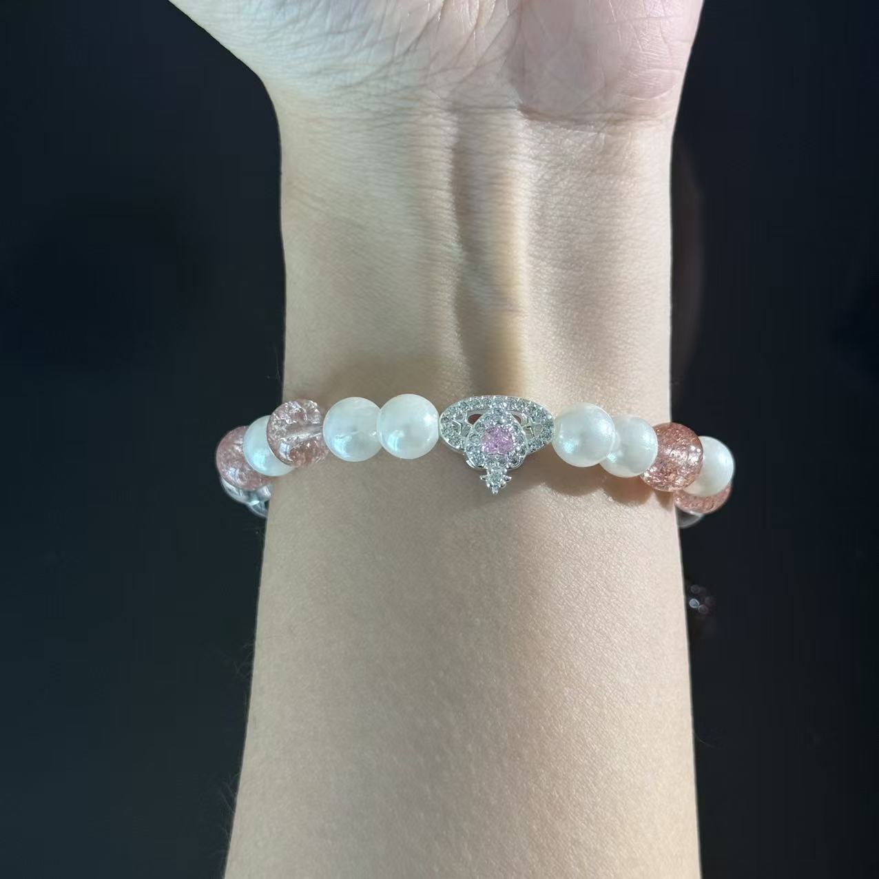 Moonlight Pearls and Strawberry Quartz—Crafting a Gentle Universe on the Wrist.