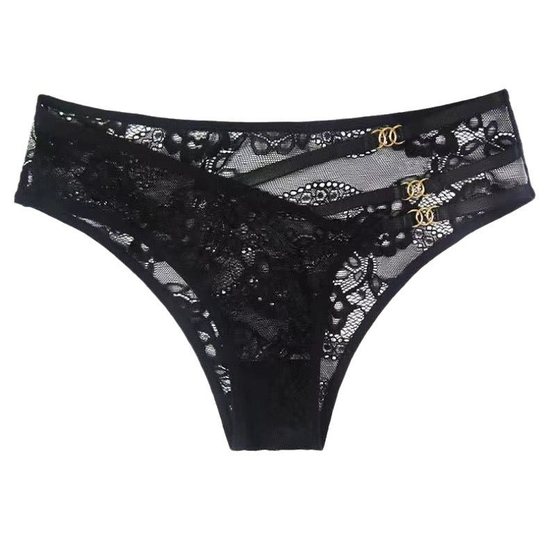 Lace Mesh Crossbody Low Waist Underwear