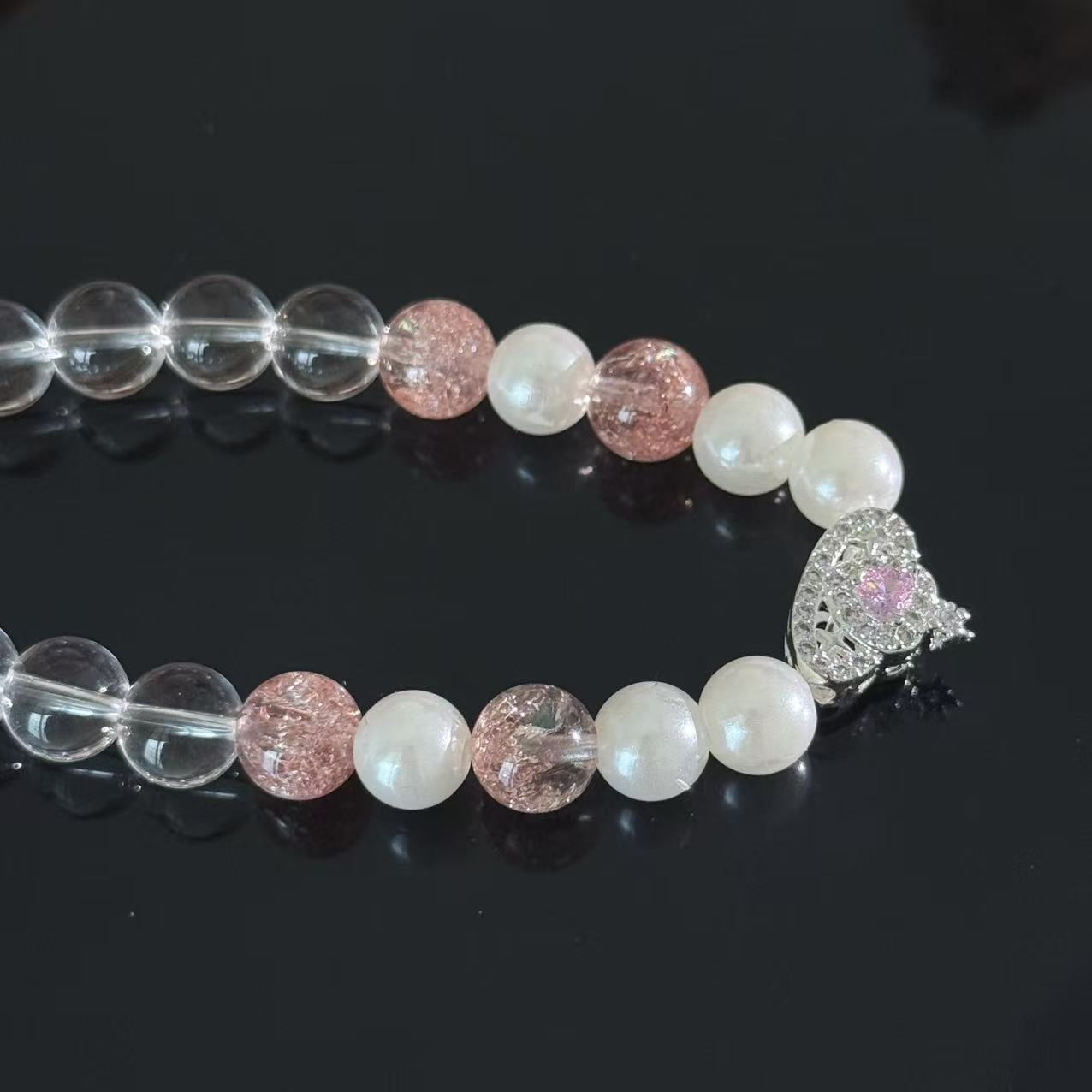 Moonlight Pearls and Strawberry Quartz—Crafting a Gentle Universe on the Wrist.