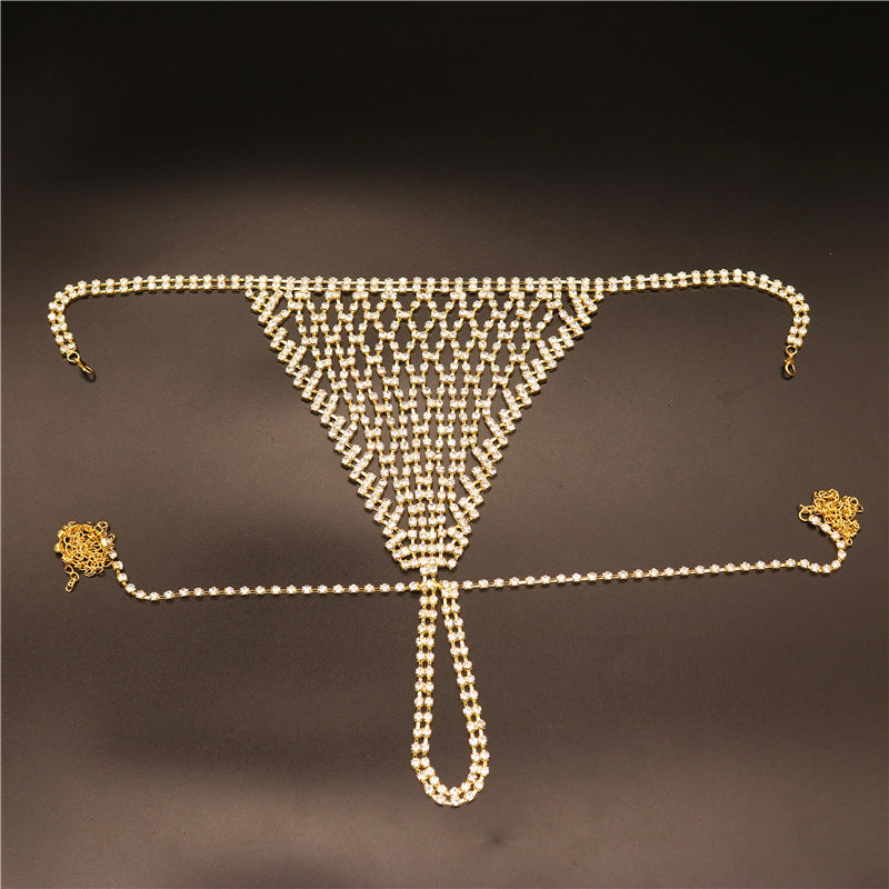 Rhinestones Body Chain Suit Silver Crystal Bikini Bra Underwear Body Jewelry Accessories