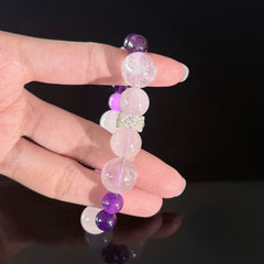 Spiritual Love & Intuition Zodiac Crystal Bracelet for Pisces & Aquarius