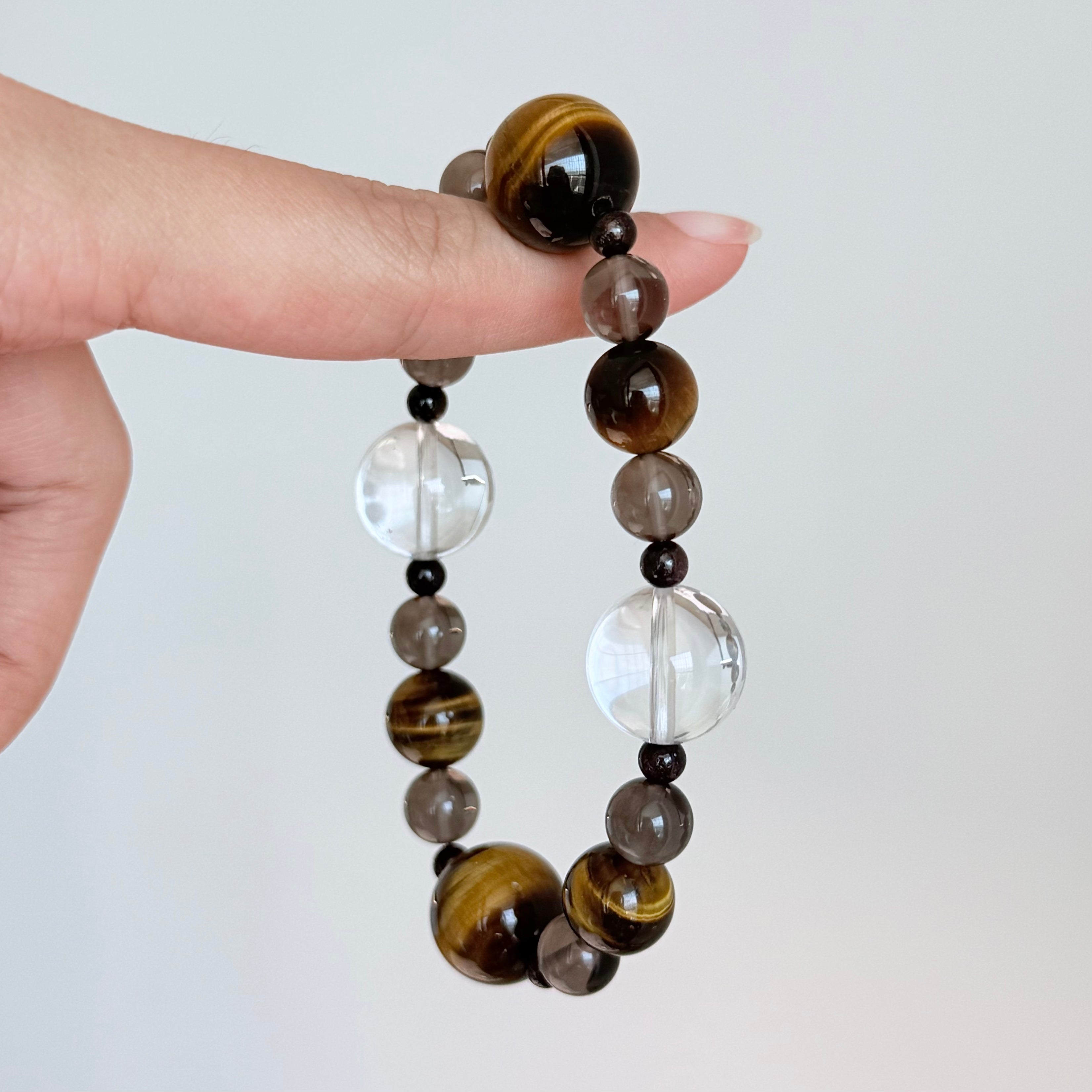 Tiger’s Eye & Smoky Quartz Protection Bracelet