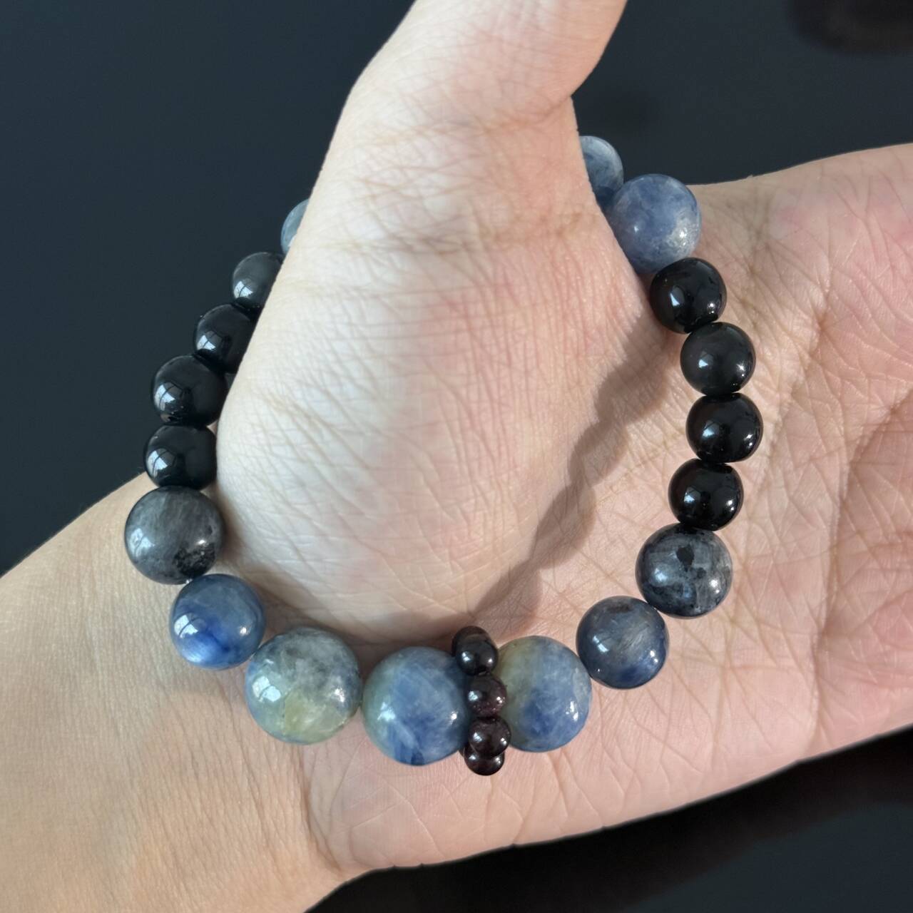 Handcrafted Bracelet featuring Kyanite, Labradorite, and Obsidian — Healing Jewelry