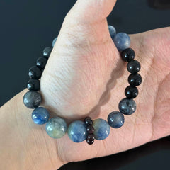 Handcrafted Bracelet featuring Kyanite, Labradorite, and Obsidian — Healing Jewelry