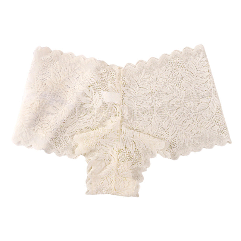 Alluring Breathable Lace Briefs Featuring Mid-Rise V-Shape Design