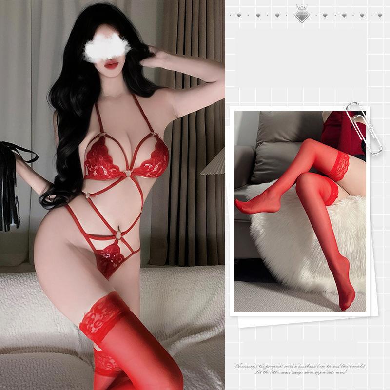 Lace Open Crotch Free Three-Point Lingerie