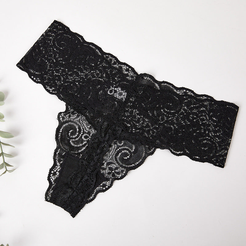 Seamless Lace See-through Underwear Thong