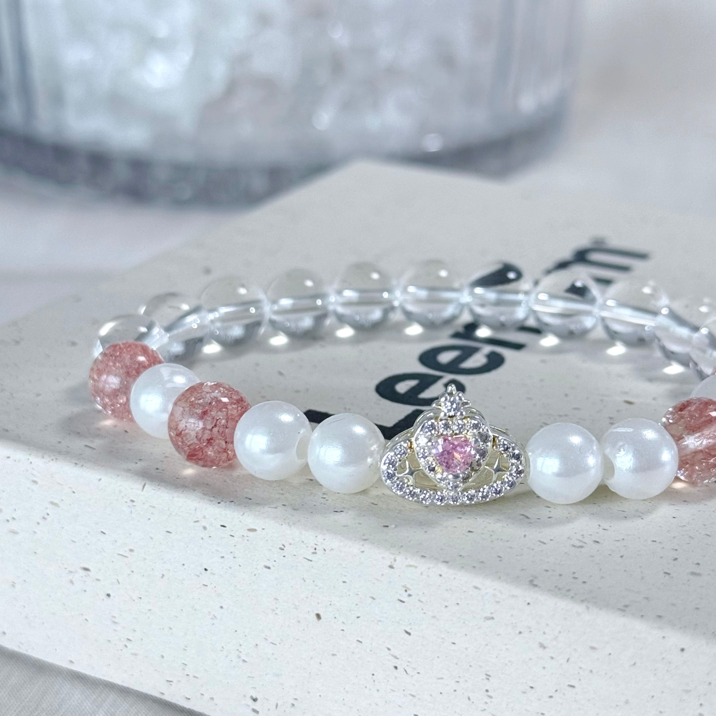 Moonlight Pearls and Strawberry Quartz—Crafting a Gentle Universe on the Wrist.