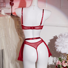 See-through Lace Love Bodysuit Lingerie