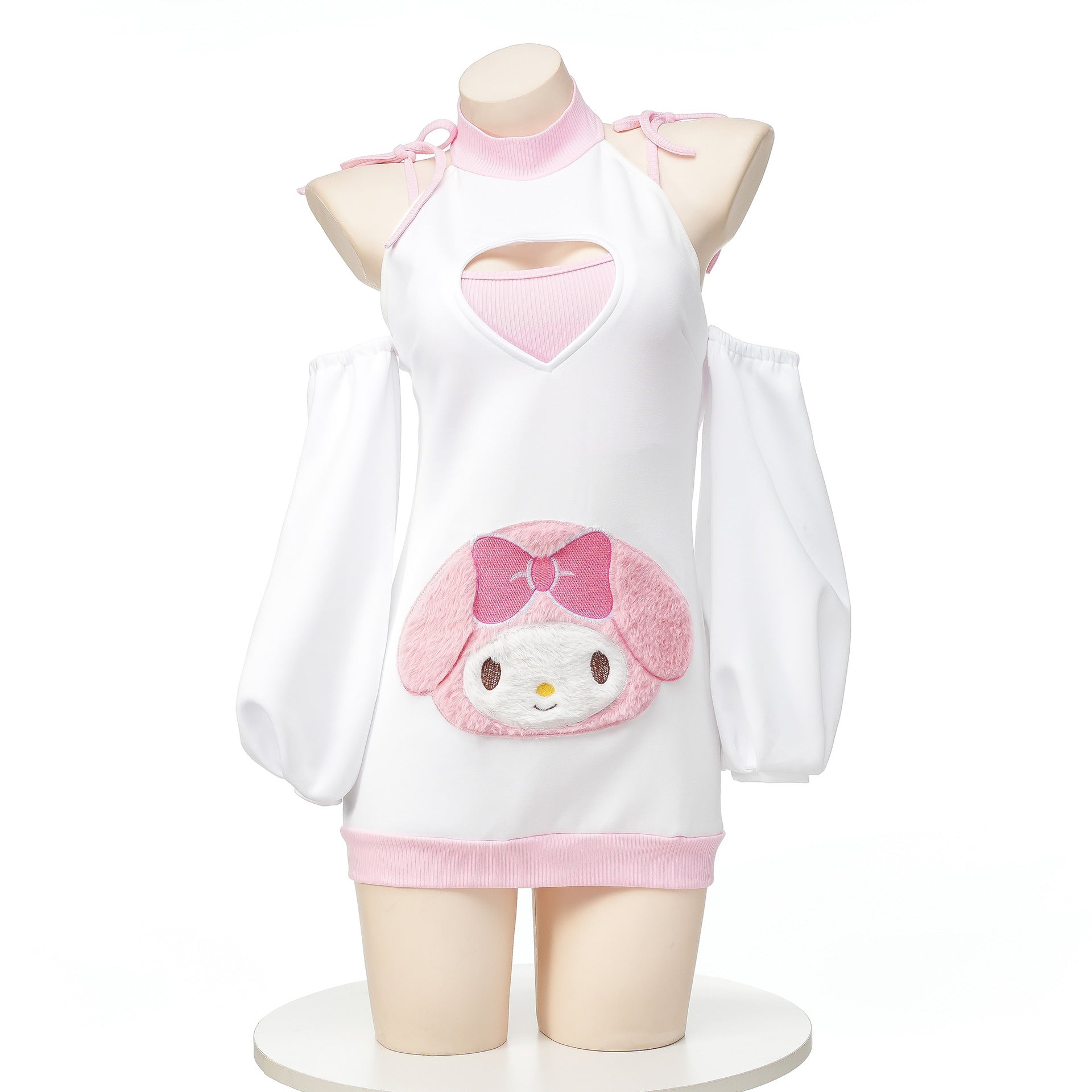 Bunny Embroidered Halterneck Bodysuit Set