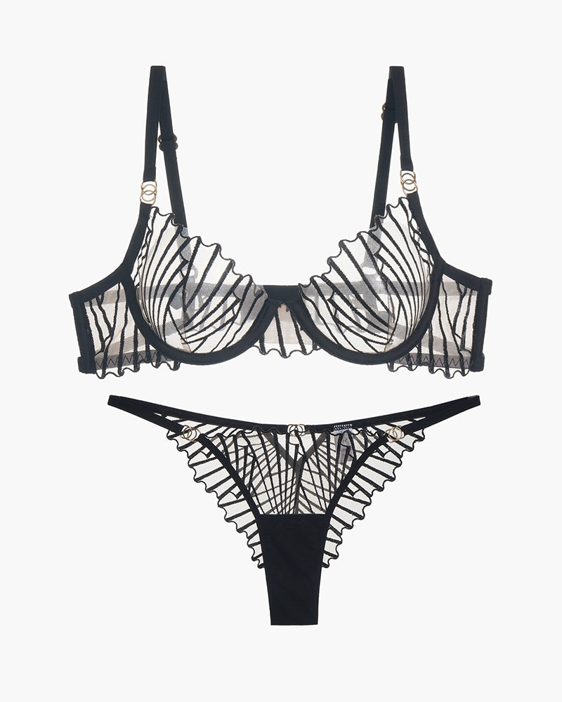 Thin Embroidered Bra and Panty 2 Sets