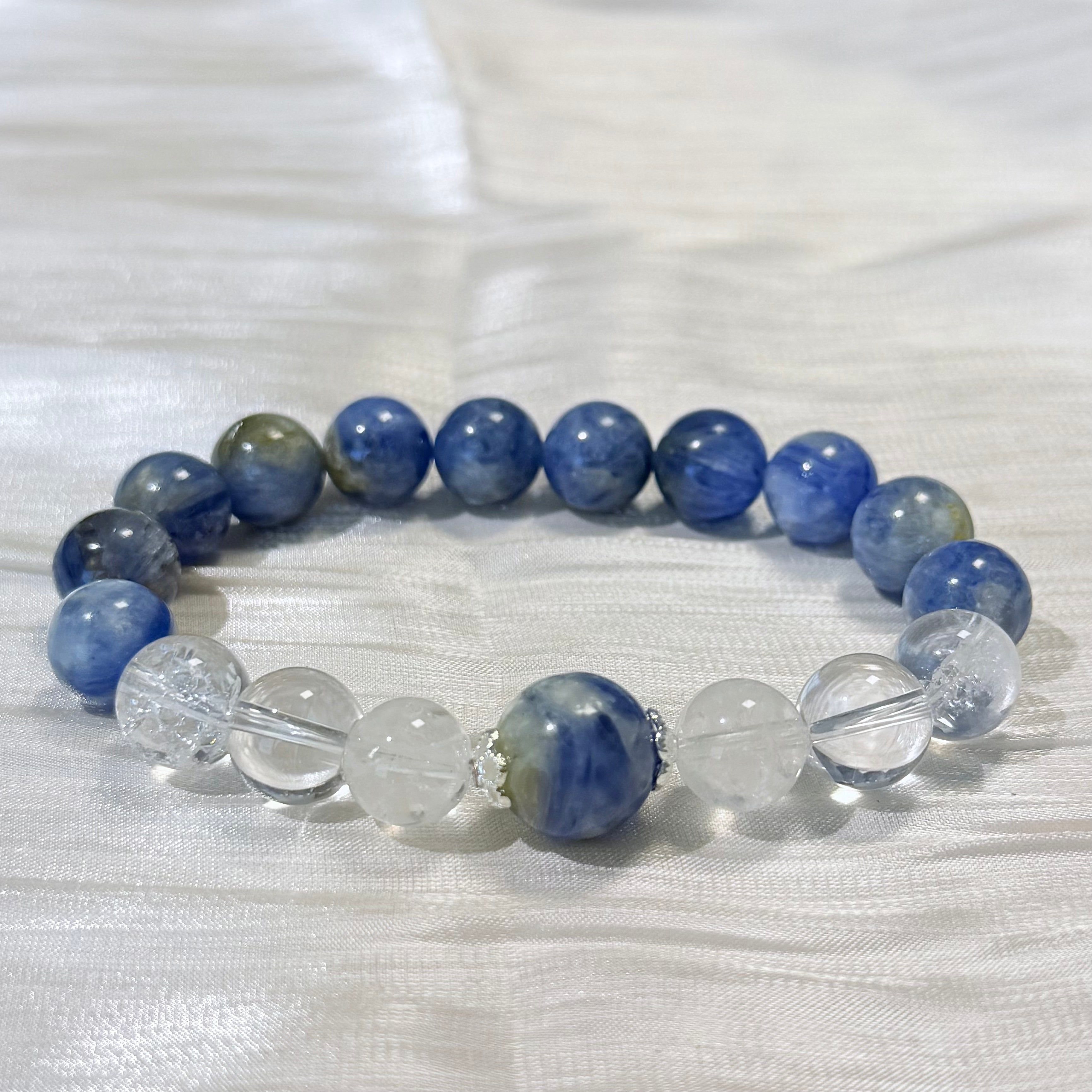Blue Kyanite & Clear Quartz Bracelet