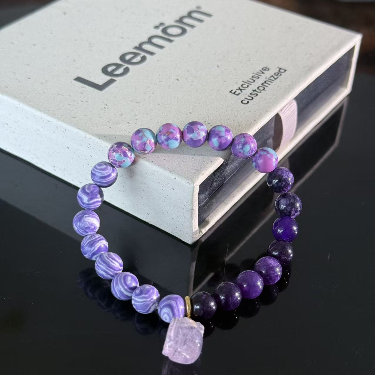 Handcrafted Purple Agate and Amethyst Bracelet — Jewelry for Enhanced Intuition, Protection, and Spiritual Healing