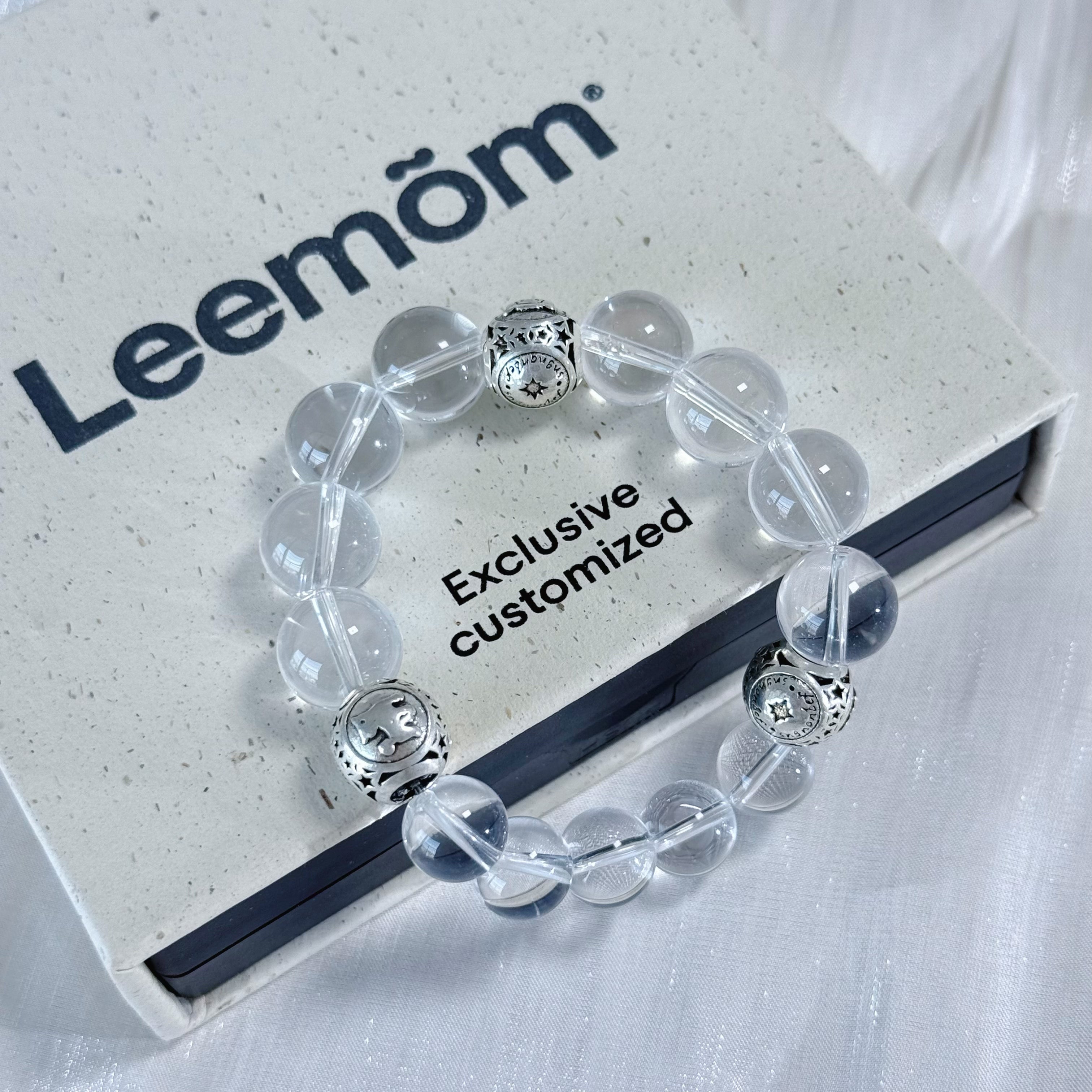 Pure Light Clear Quartz Zodiac Bracelet | Handmade Crystal Jewelry for Positive Vibes