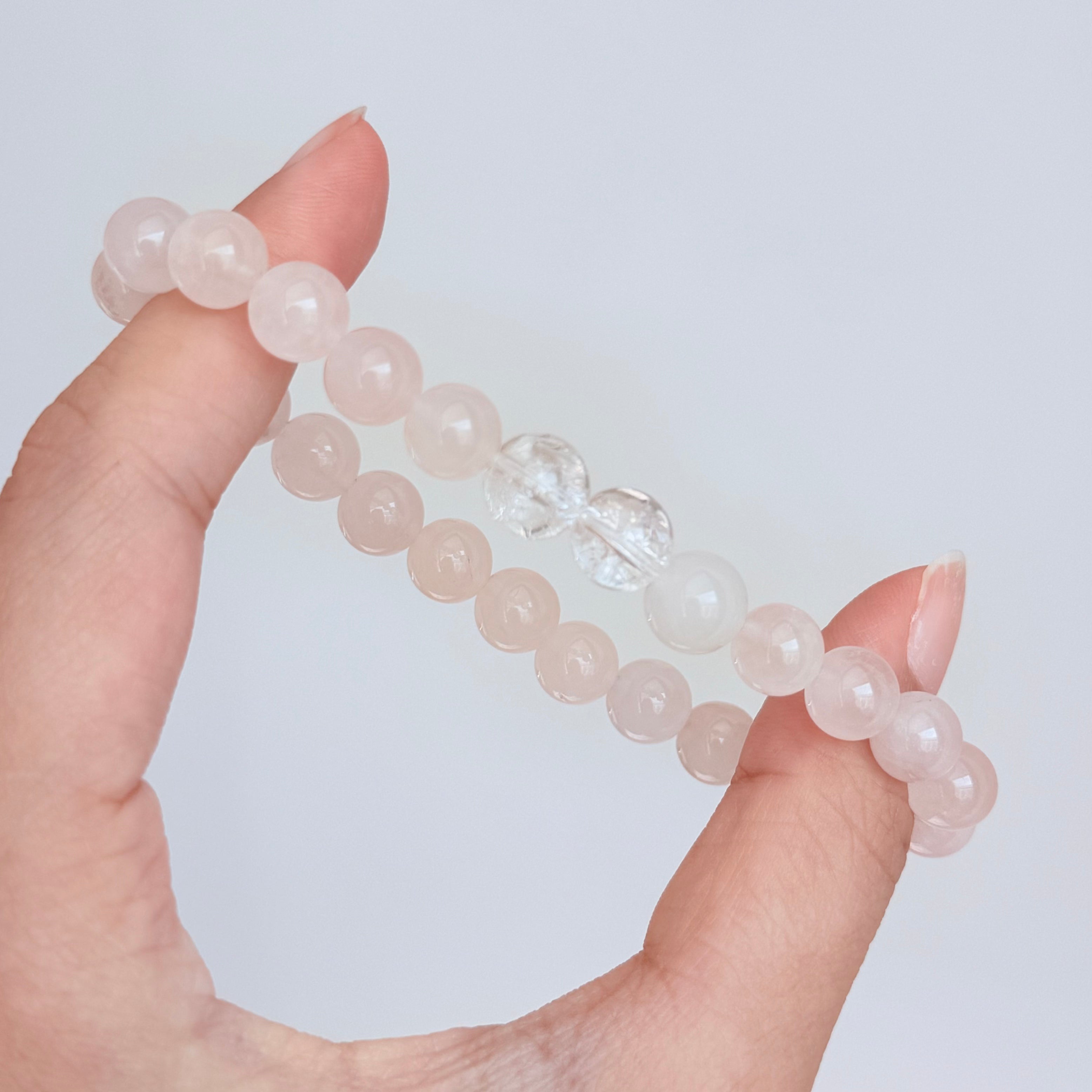 Rose Quartz & Clear Quartz Bracelet