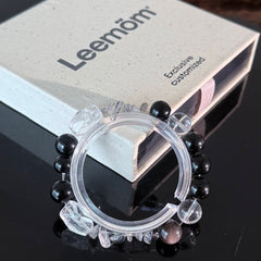Handcrafted Obsidian and White Crystal Bracelet — A Crystal Bracelet Offering Both Protection and Healing Properties