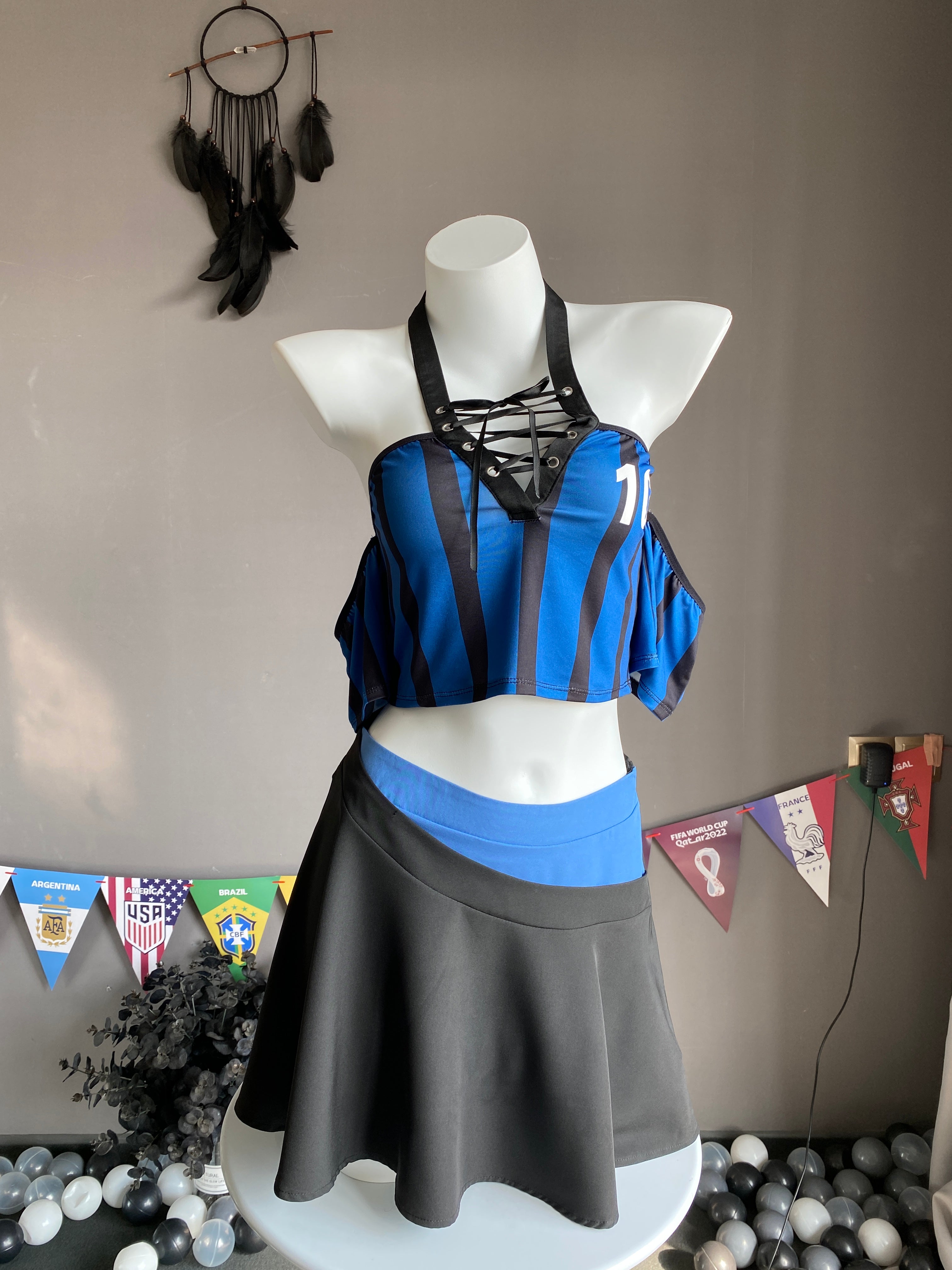 Football Cheerleading Enthusiasm Skirt Outfit