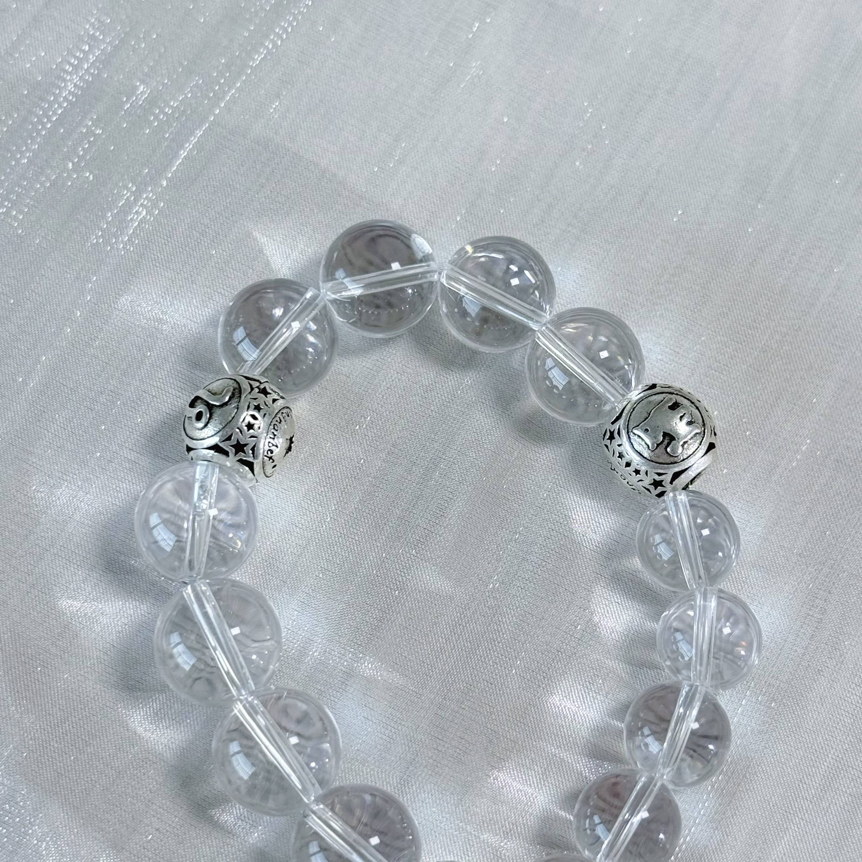 Pure Light Clear Quartz Zodiac Bracelet | Handmade Crystal Jewelry for Positive Vibes