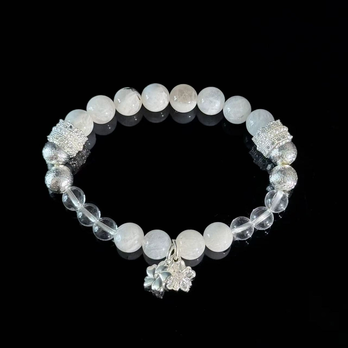 Gentle Growth Bracelet | Moonstone Clear Quartz for Soft Power & Self-Love