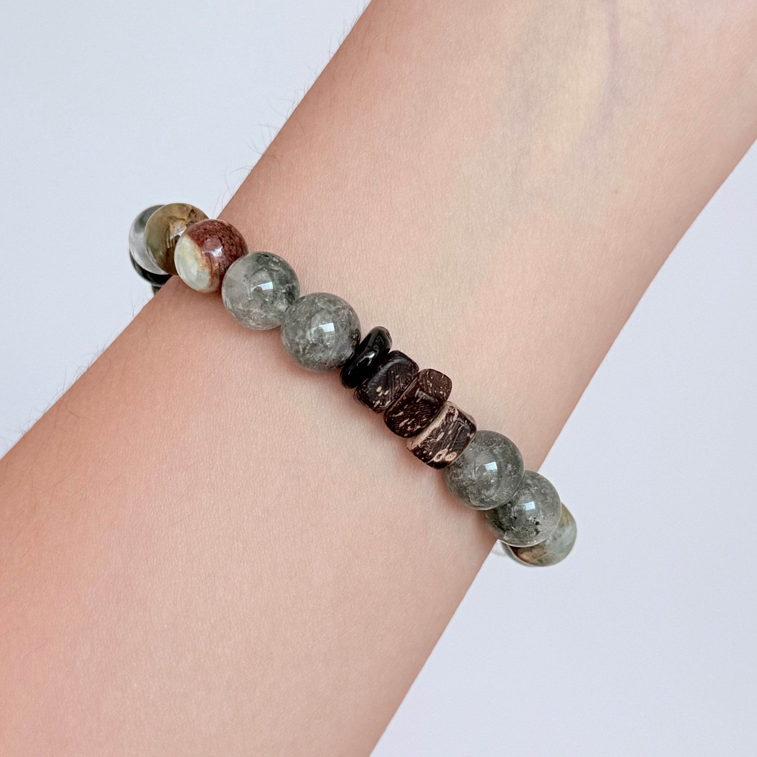 Labradorite & Obsidian Protection Bracelet