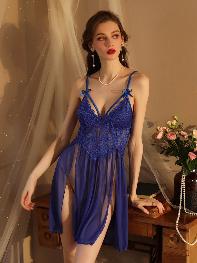 Floral Lace Babydoll Nightgown