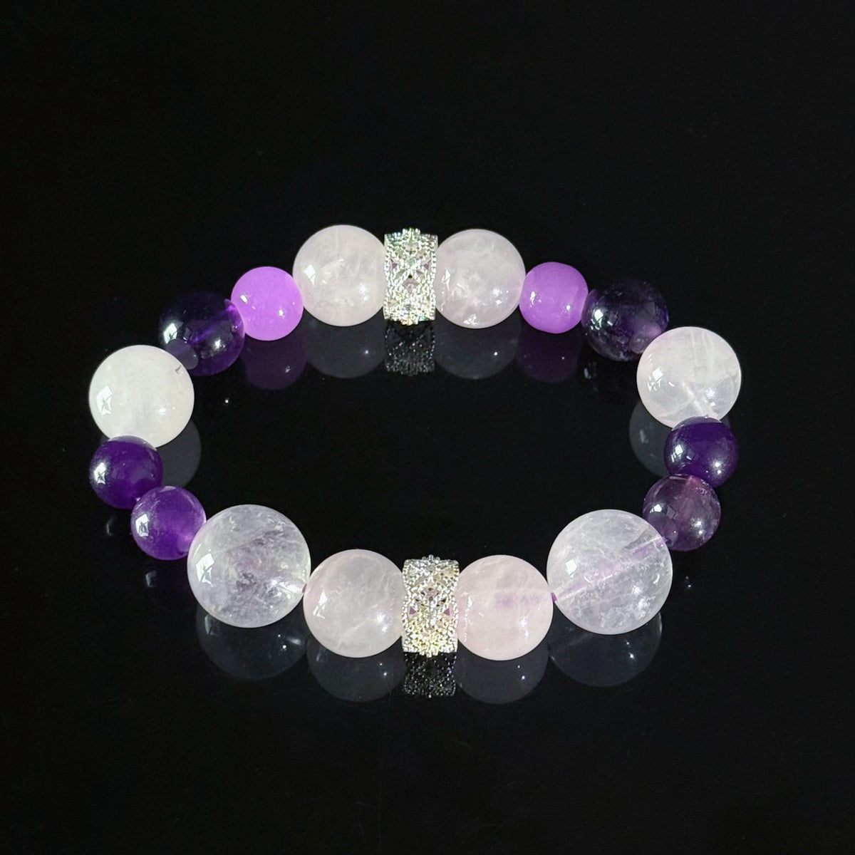 Spiritual Love & Intuition Zodiac Crystal Bracelet for Pisces & Aquarius