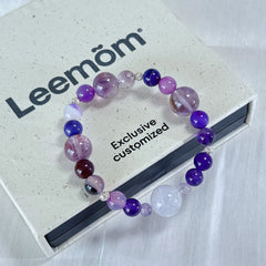 Dreamy Amethyst & Purple Agate Beaded Bracelet